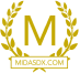 An emblem featuring a large, stylized letter "M" with the word "MEDALLION" below it, encircled by a laurel wreath, symbolizing excellence in training.